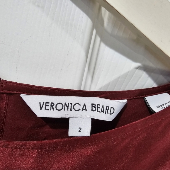 Veronica Beard Sabri Ruched Silk Midi Dress - Picture 5 of 8